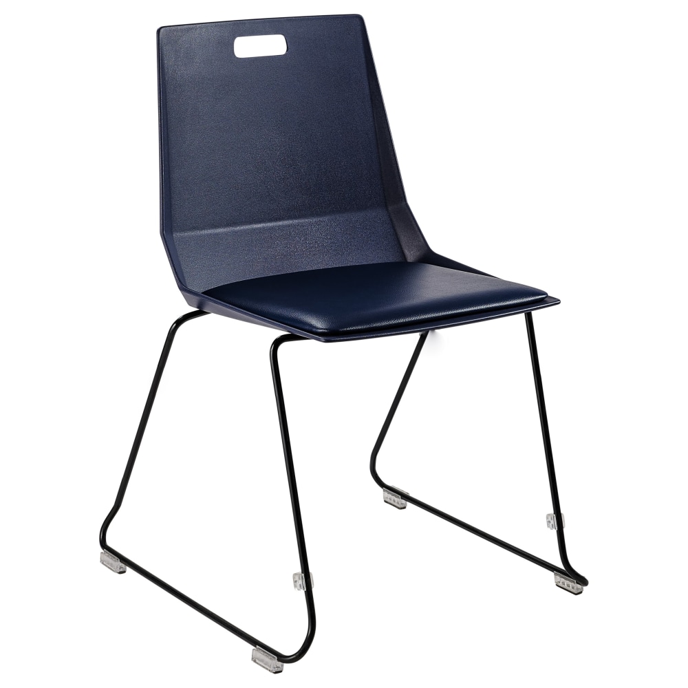 National Public Seating LuvraFlex Polypropylene Stacking Chairs Blue PaddedBlack Pack Of 4 Chairs PopularChairscom National Public Seating LuvraFlex Polypropylene Stacking Chairs Blue PaddedBlack Pack Of 4 Chairs PopularChairscom
