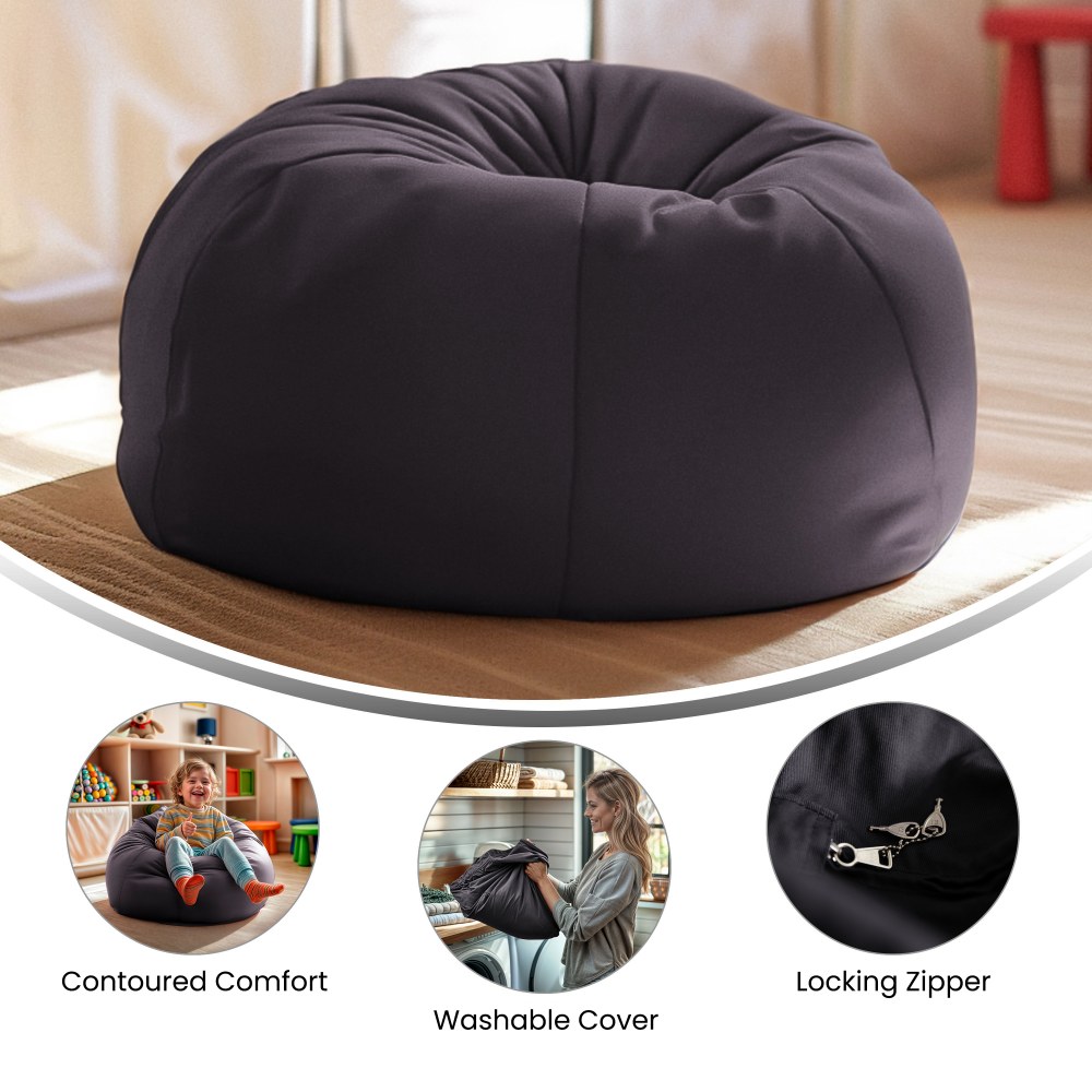 Flash Furniture Small Bean Bag Chair For Kids And Teens Gray PopularChairscom Flash Furniture Small Bean Bag Chair For Kids And Teens Gray PopularChairscom