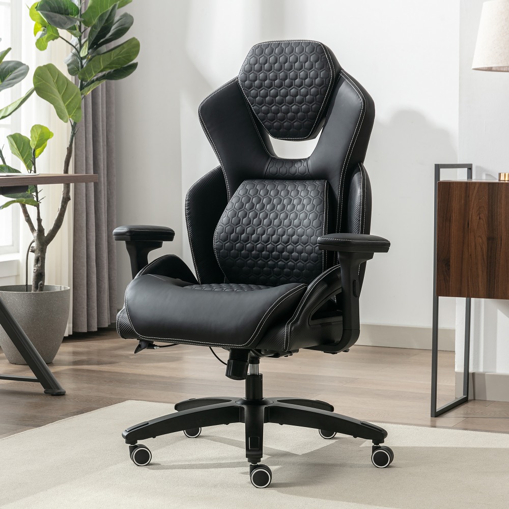 Shaquille ONeal Sciron Big Tall Ergonomic HighBack Vegan Leather Executive Gaming Office Chair Black BIFMA Compliant PopularChairscom Shaquille O Neal Sciron Big Tall Ergonomic High Back Vegan Leather Executive Gaming Office Chair Black BIFMA Compliant PopularChairscom