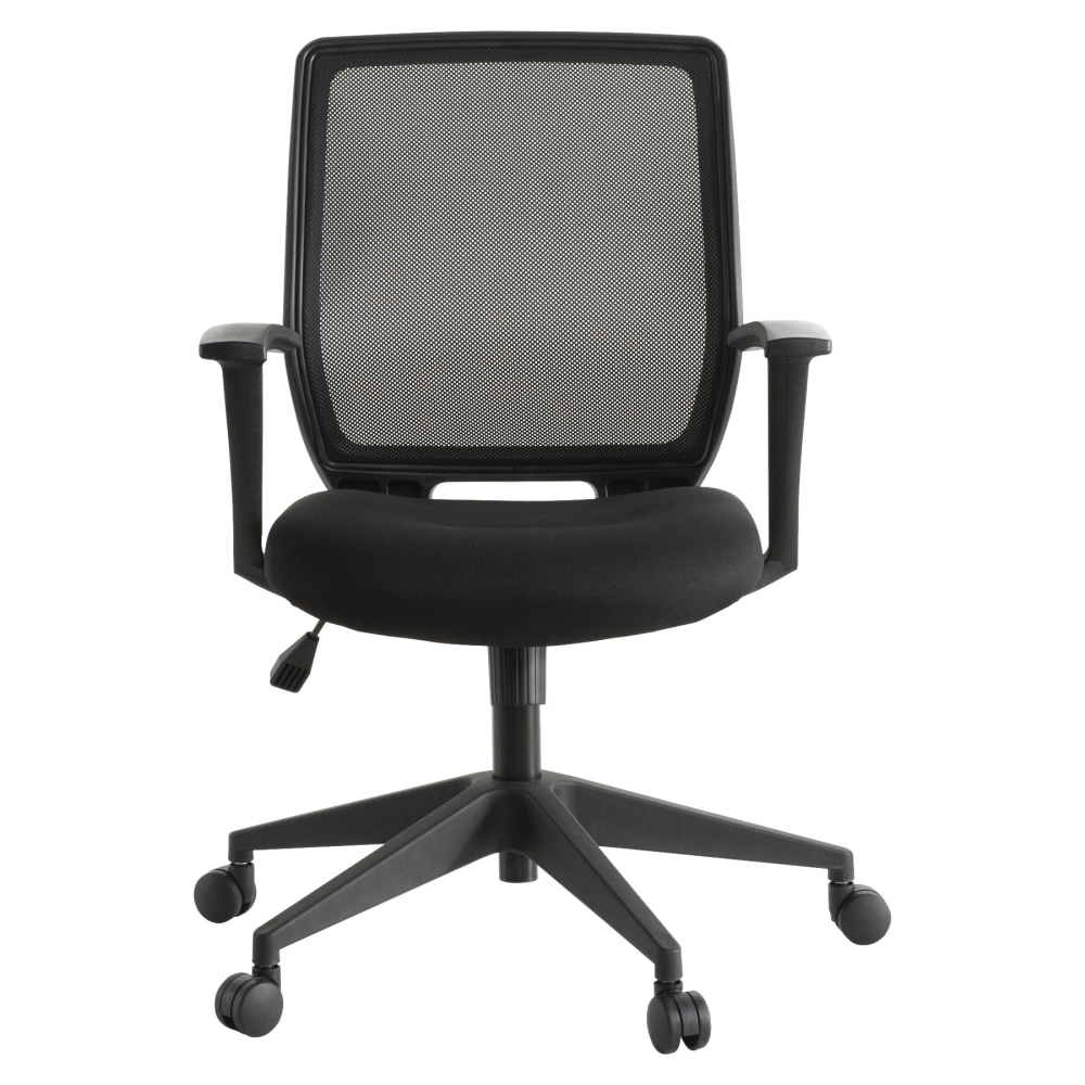 Lorell Mesh Mid Back Office Chair Black PopularChairscom   