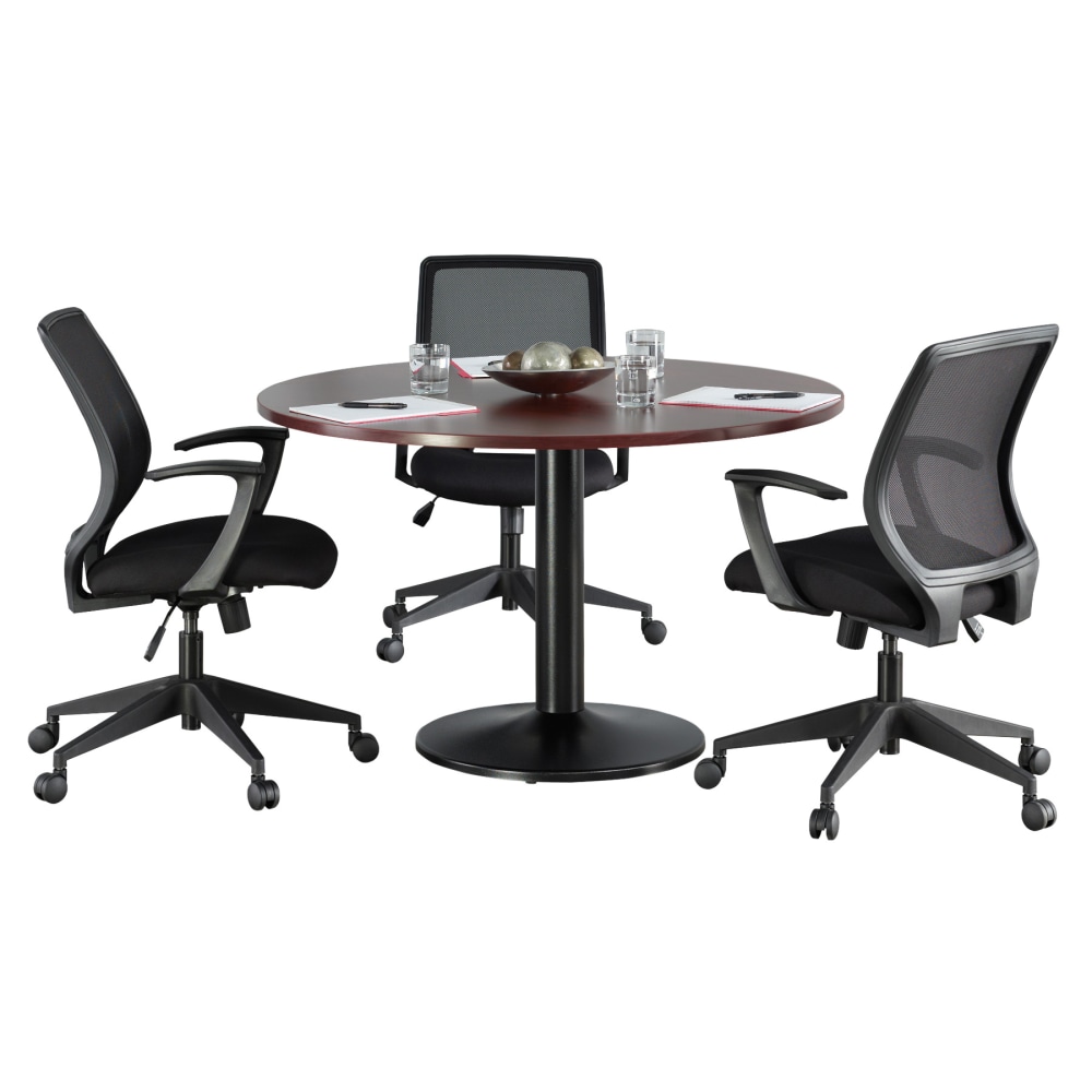 Lorell Mesh Mid Back Office Chair Black PopularChairscom   