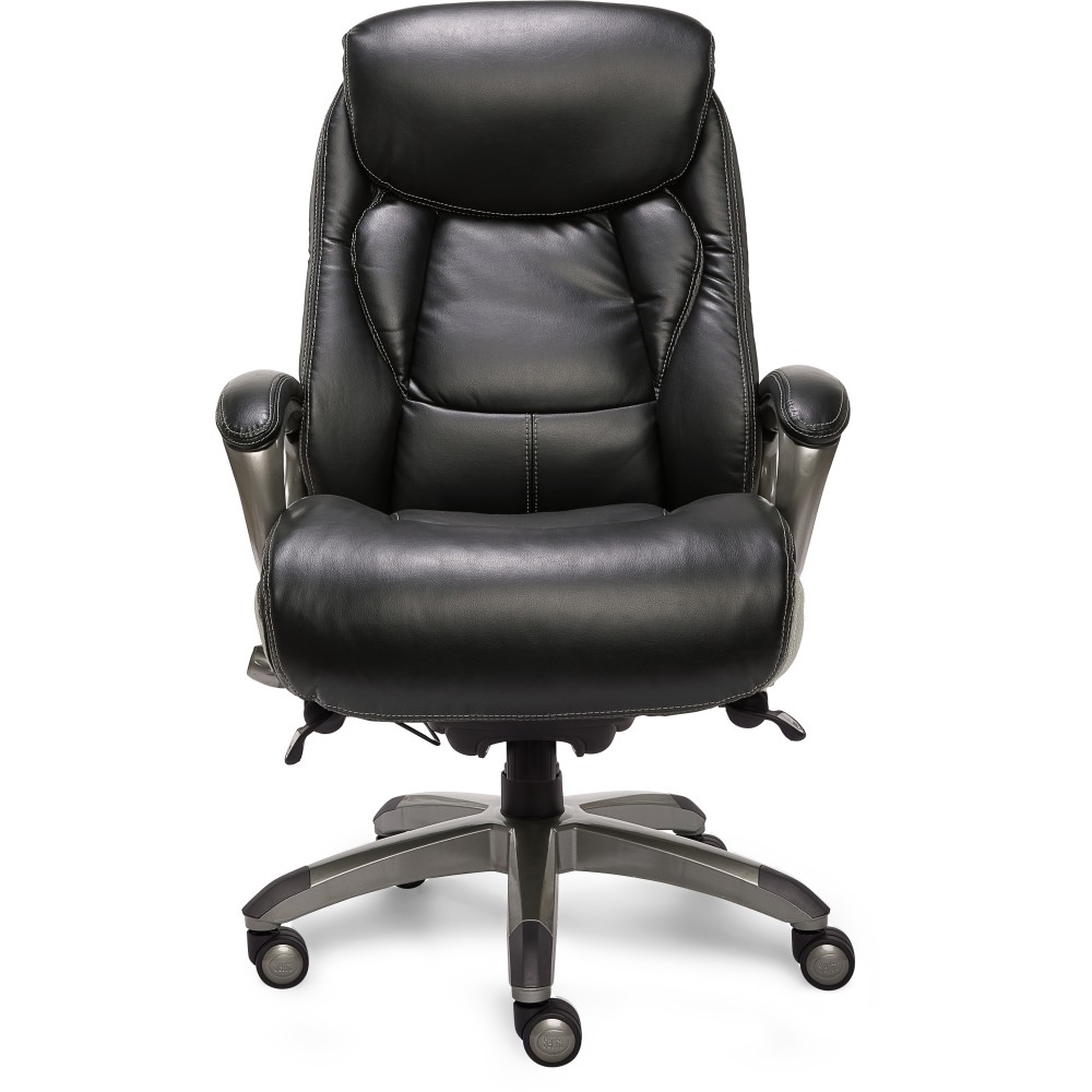 Serta Smart Layers Tranquility Executive Ergonomic Bonded Leather HighBack Chair BlackSlate PopularChairscom Serta Smart Layers Tranquility Executive Ergonomic Bonded Leather High Back Chair BlackSlate PopularChairscom