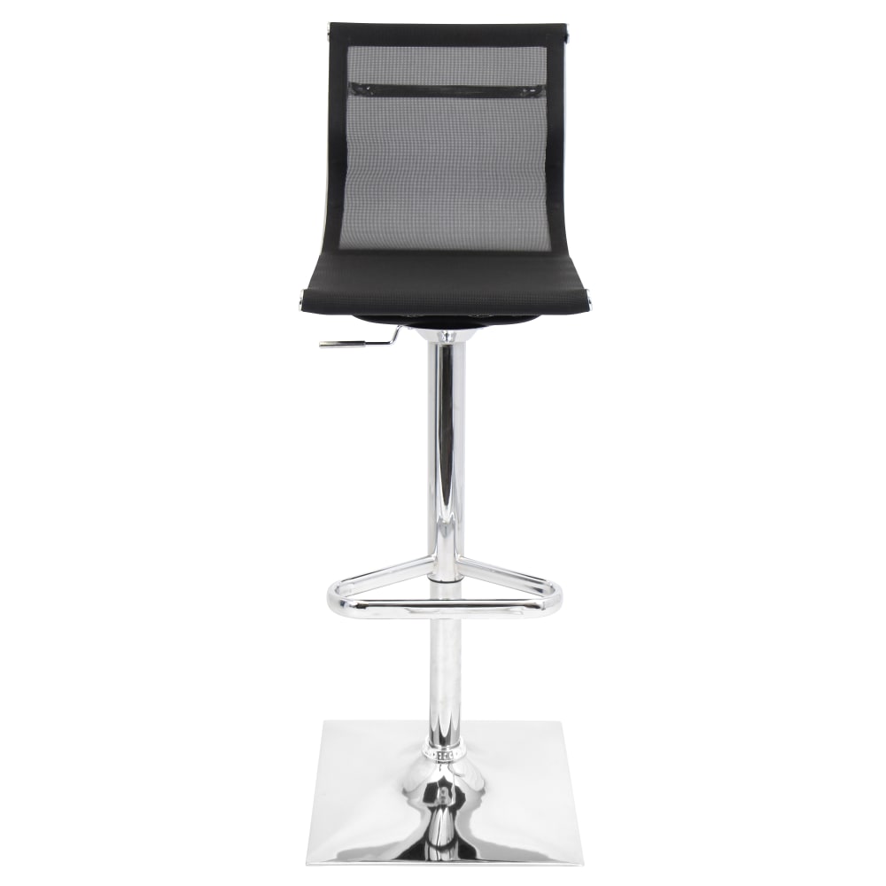 Lumisource Mirage Bar Stool BlackSilver BSTWMIRAGE BK PopularChairscom   