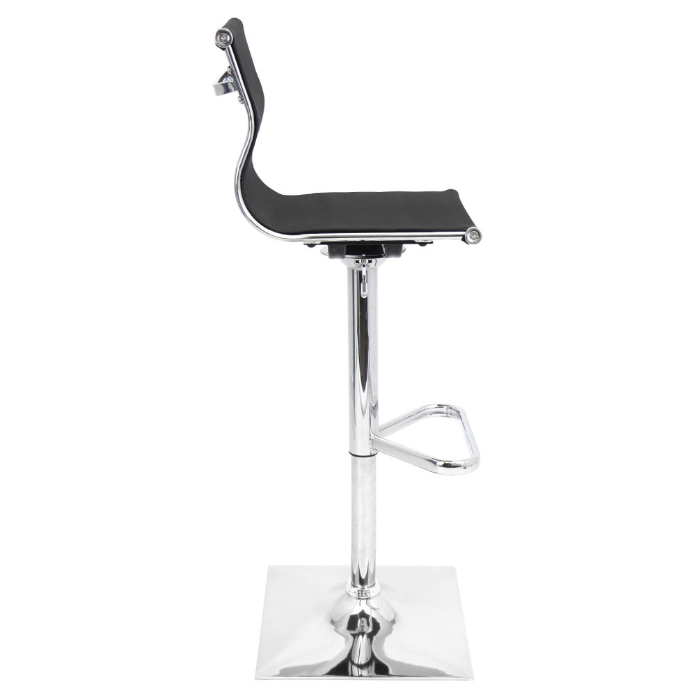 Lumisource Mirage Bar Stool BlackSilver BSTWMIRAGE BK PopularChairscom   