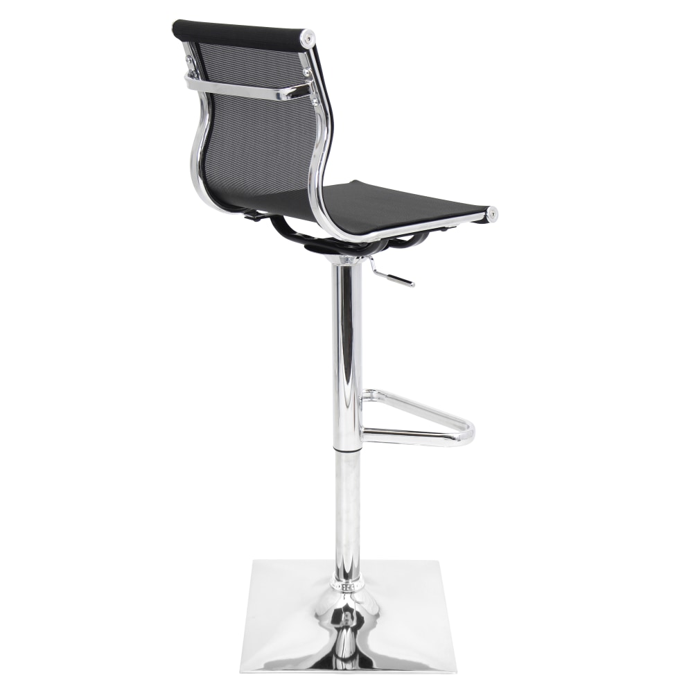 Lumisource Mirage Bar Stool BlackSilver BSTWMIRAGE BK PopularChairscom   
