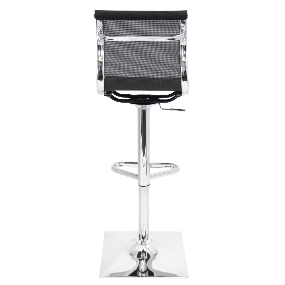 Lumisource Mirage Bar Stool BlackSilver BSTWMIRAGE BK PopularChairscom   