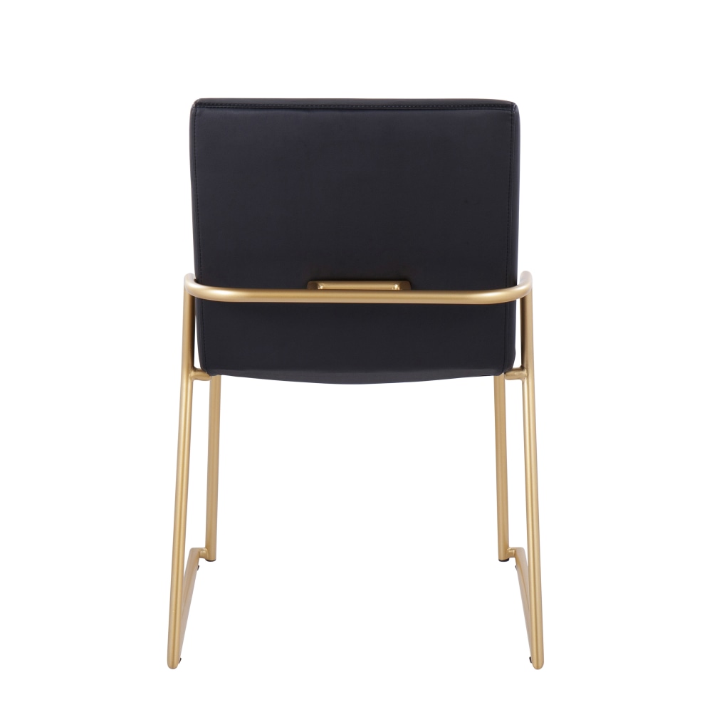 LumiSource Dutchess Contemporary Dining Chairs faux Leather BlackGold Set Of 2 Chairs PopularChairscom LumiSource Dutchess Contemporary Dining Chairs faux Leather BlackGold Set Of 2 Chairs PopularChairscom