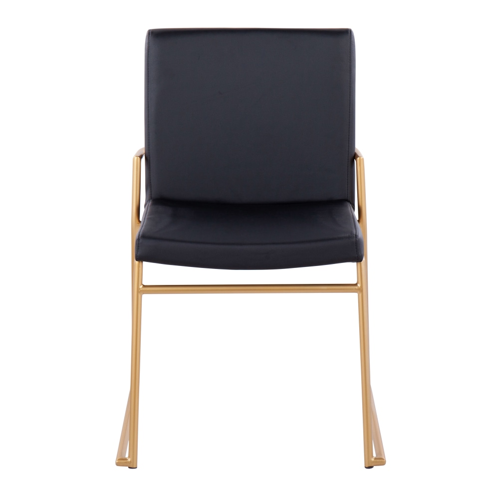 LumiSource Dutchess Contemporary Dining Chairs faux Leather BlackGold Set Of 2 Chairs PopularChairscom LumiSource Dutchess Contemporary Dining Chairs faux Leather BlackGold Set Of 2 Chairs PopularChairscom