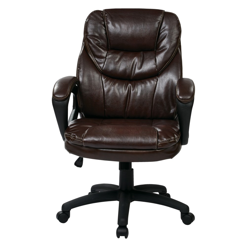 Office Star Work Smart High Back Chair FL660 Series ChocolateBlack PopularChairscom   