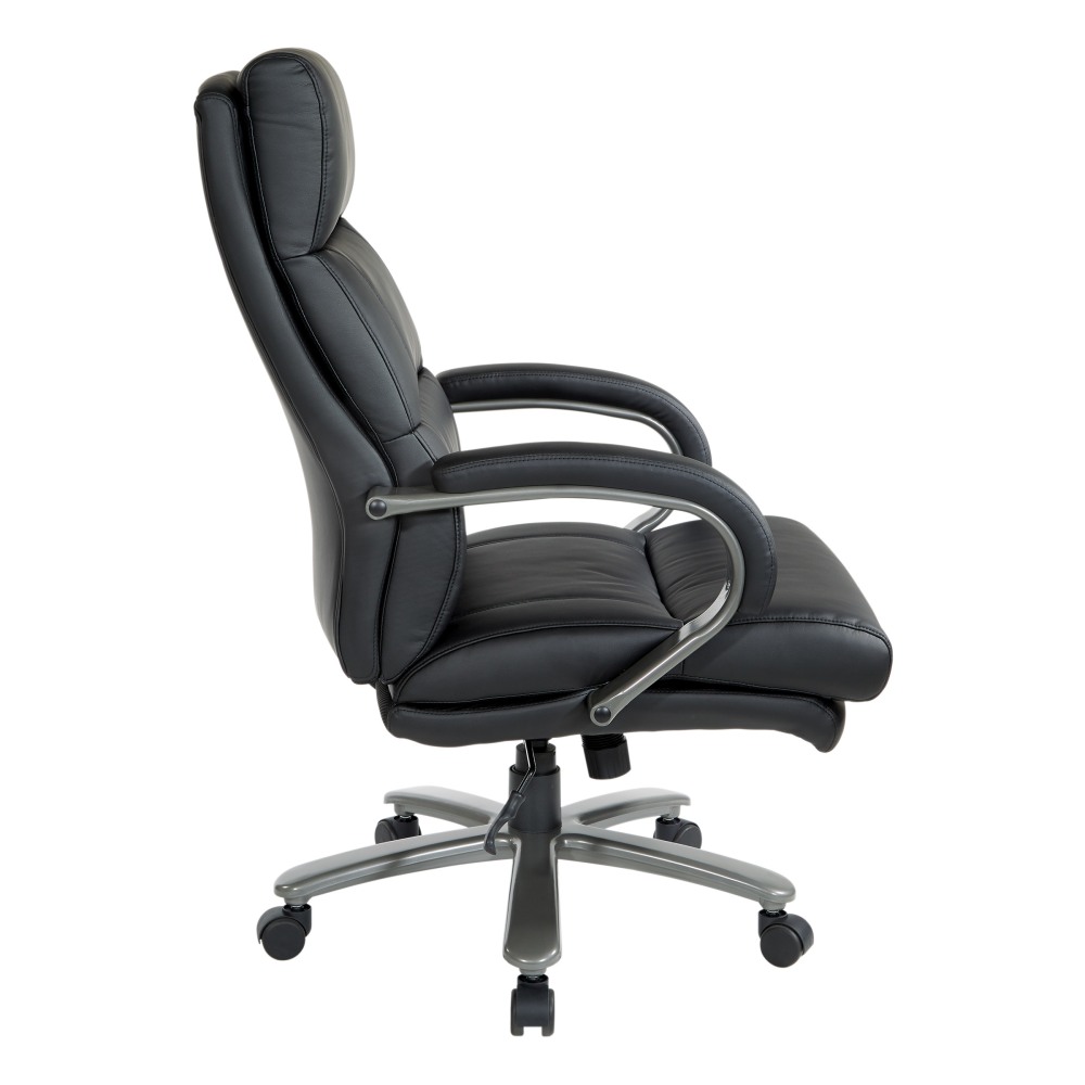 Office Star Big And Tall Ergonomic Bonded Leather HighBack Executive Chair Black PopularChairscom Office Star Big And Tall Ergonomic Bonded Leather High Back Executive Chair Black PopularChairscom