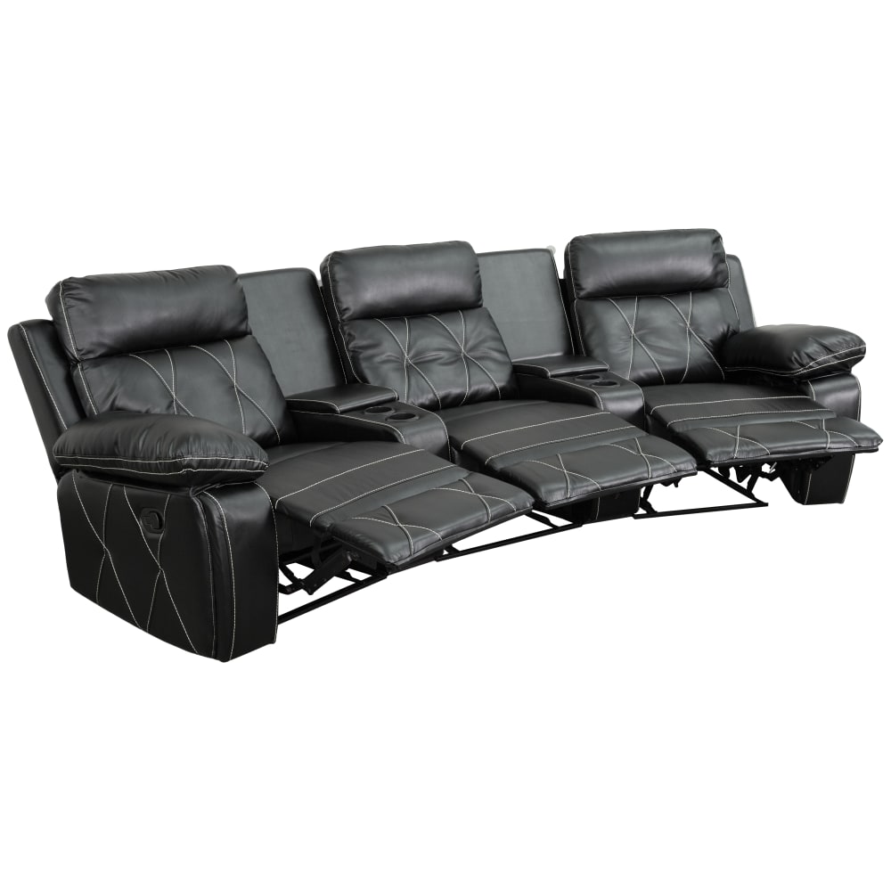 Flash Furniture Reel Comfort Series 3Seat Theater Seating Unit Black PopularChairscom Flash Furniture Reel Comfort Series 3 Seat Theater Seating Unit Black PopularChairscom