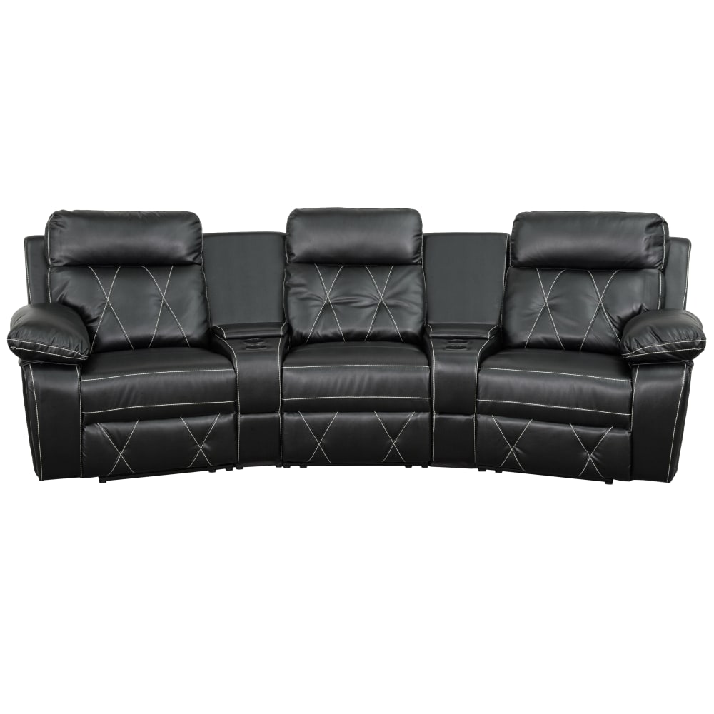 Flash Furniture Reel Comfort Series 3Seat Theater Seating Unit Black PopularChairscom Flash Furniture Reel Comfort Series 3 Seat Theater Seating Unit Black PopularChairscom
