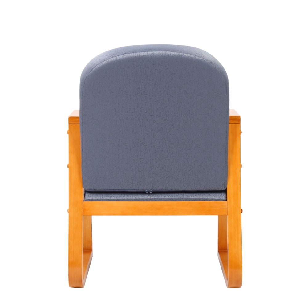 Boss Office Products Reception Room Chair MahoganyGray PopularChairscom   