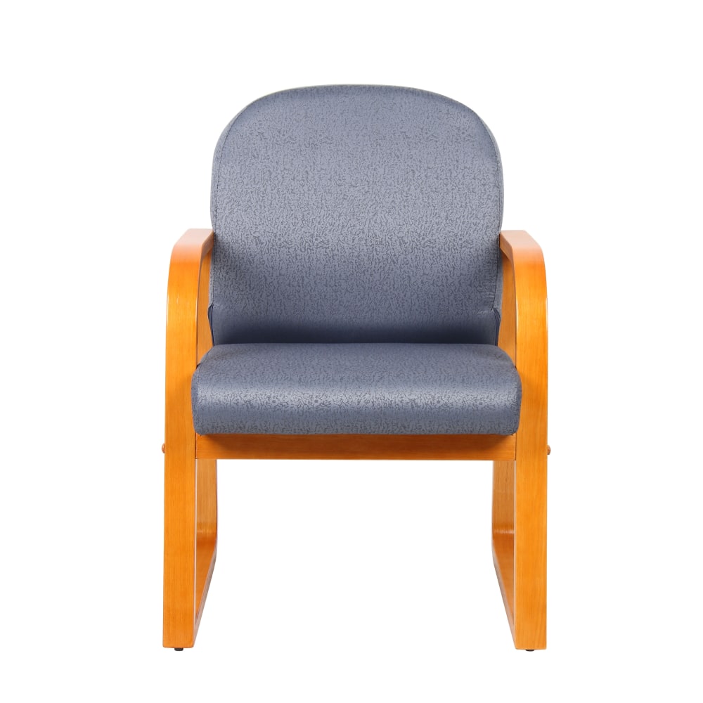 Boss Office Products Reception Room Chair MahoganyGray PopularChairscom   