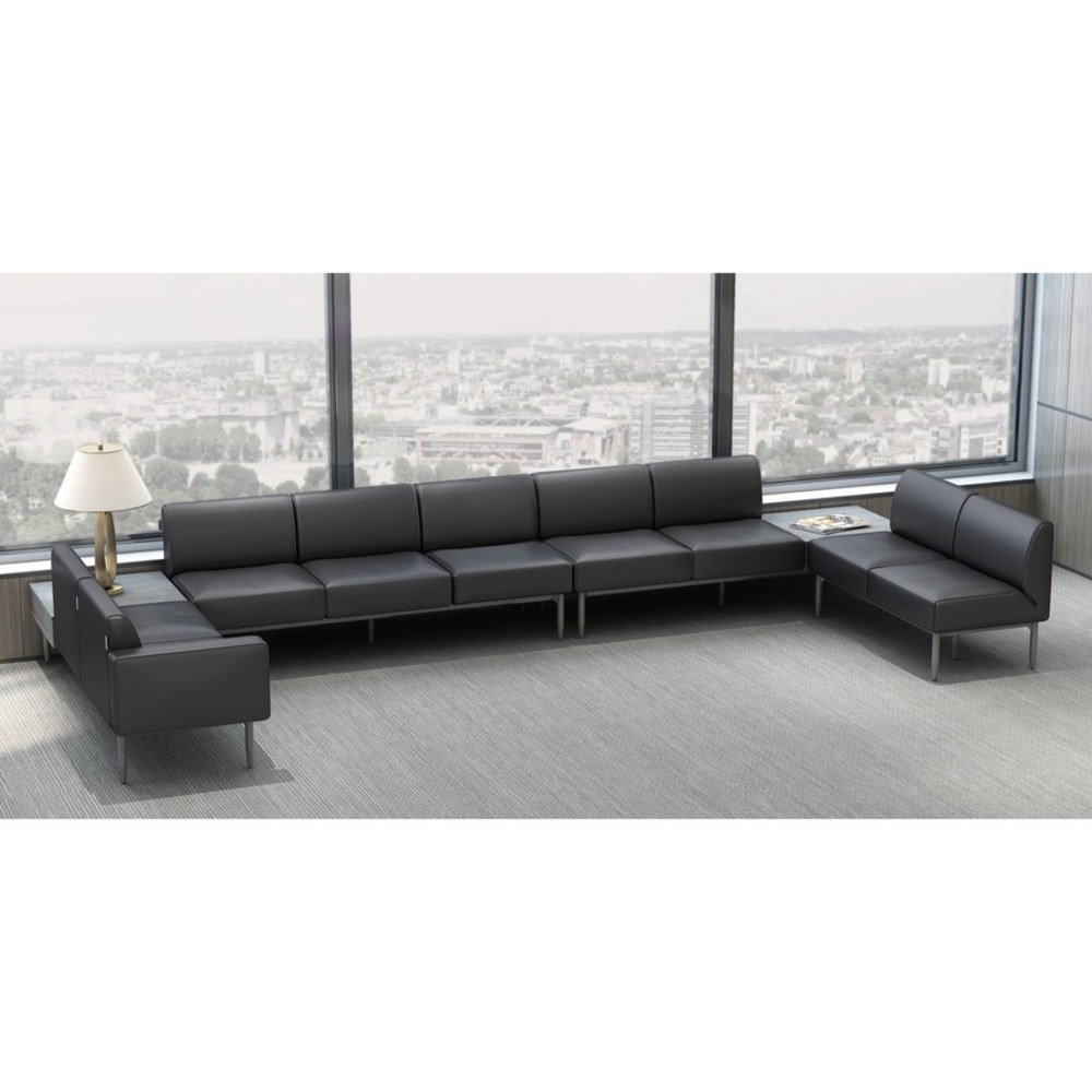 Lorell Contemporary Sofa Seat Cushioned Armrest 1338inH x 434inW x 2512inD Black PopularChairscom Lorell Contemporary Sofa Seat Cushioned Armrest 13 38inH x 4 34inW x 25 12inD Black PopularChairscom