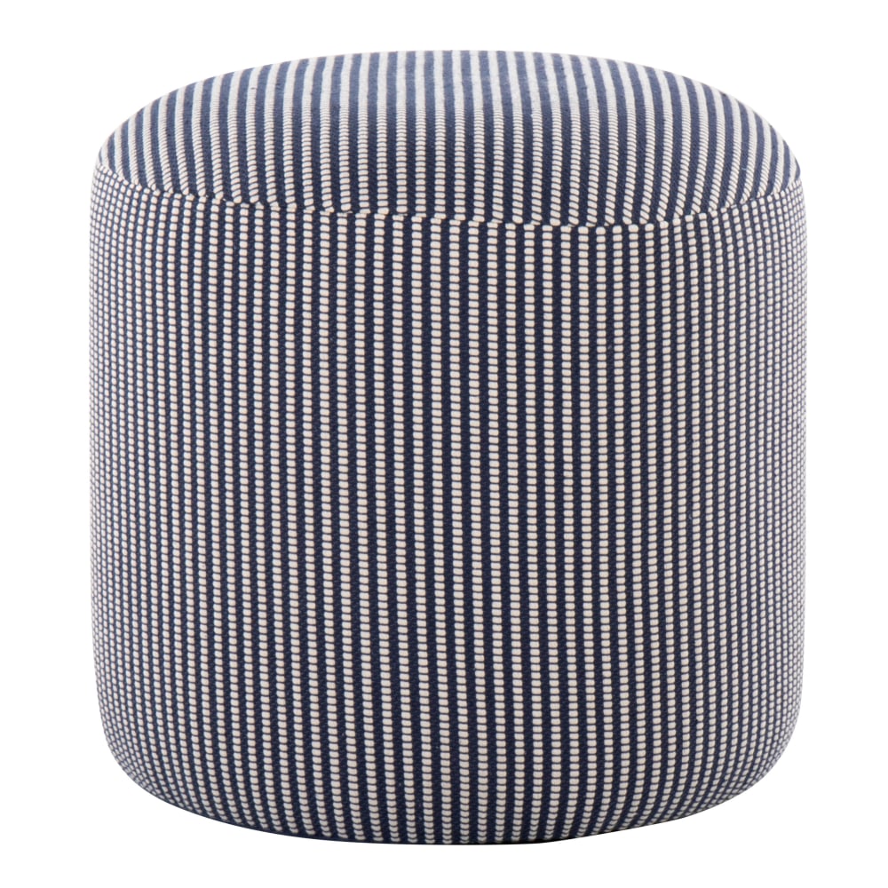 LumiSource Round Pouf Ottoman 1614inH x 16inW x 16inD Knitted BlueWhite PopularChairscom LumiSource Round Pouf Ottoman 16 14inH x 16inW x 16inD Knitted BlueWhite PopularChairscom