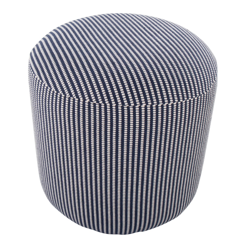LumiSource Round Pouf Ottoman 1614inH x 16inW x 16inD Knitted BlueWhite PopularChairscom LumiSource Round Pouf Ottoman 16 14inH x 16inW x 16inD Knitted BlueWhite PopularChairscom