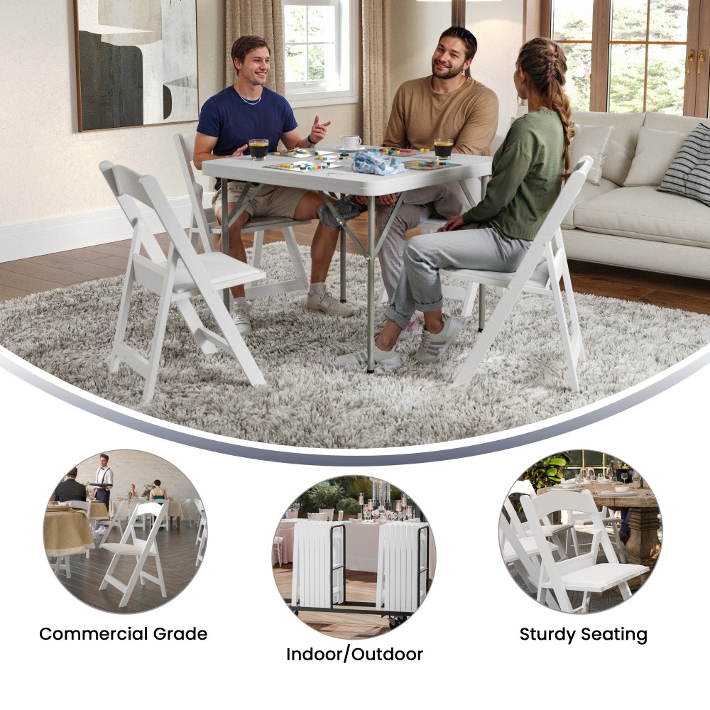 Flash Furniture HERCULES Series Resin Folding Chairs White Set Of 4 Chairs PopularChairscom Flash Furniture HERCULES Series Resin Folding Chairs White Set Of 4 Chairs PopularChairscom