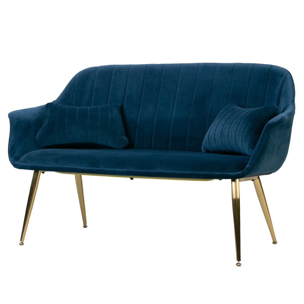 Glamour Home Angela Sofa Blue PopularChairscom Glamour Home Angela Sofa Blue PopularChairscom