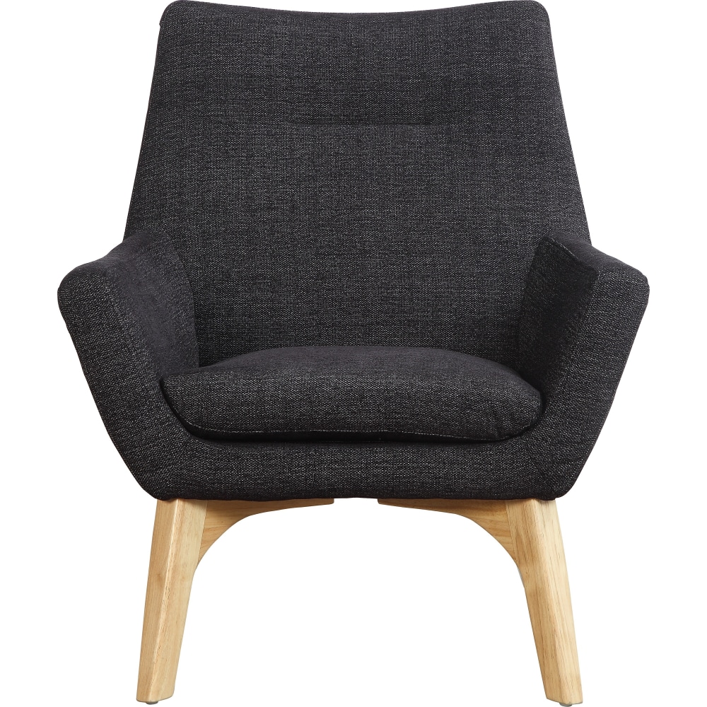 Lorell Quintessence Upholstered Side Chair With Lumbar Support BlackNatural PopularChairscom   