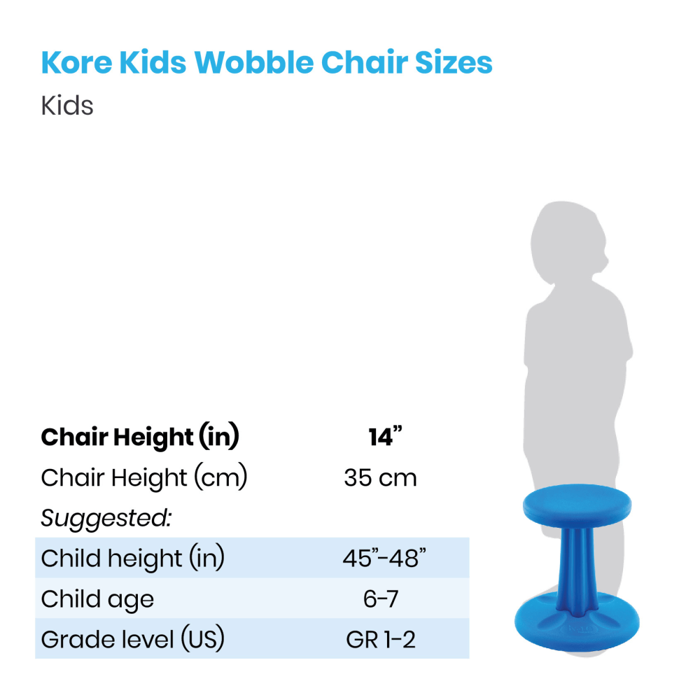 Kore Kids Wobble Chair 14inH Dark Gray PopularChairscom   