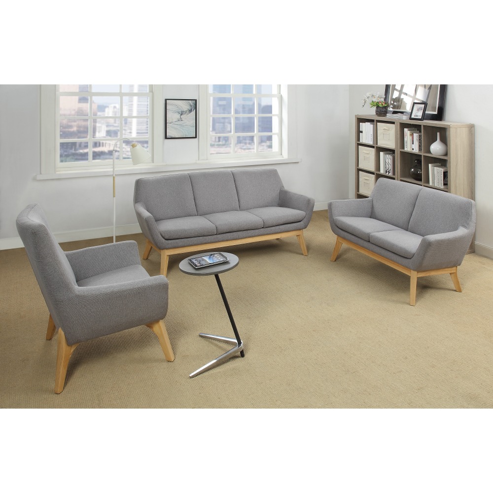 Lorell Quintessence Upholstered Side Chair With Lumbar Support GrayNatural PopularChairscom   