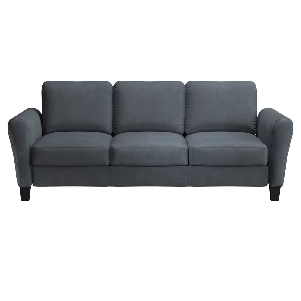 Lifestyle Solutions Winslow Sofa with Rolled Arms Dark Gray PopularChairscom Lifestyle Solutions Winslow Sofa with Rolled Arms Dark Gray PopularChairscom