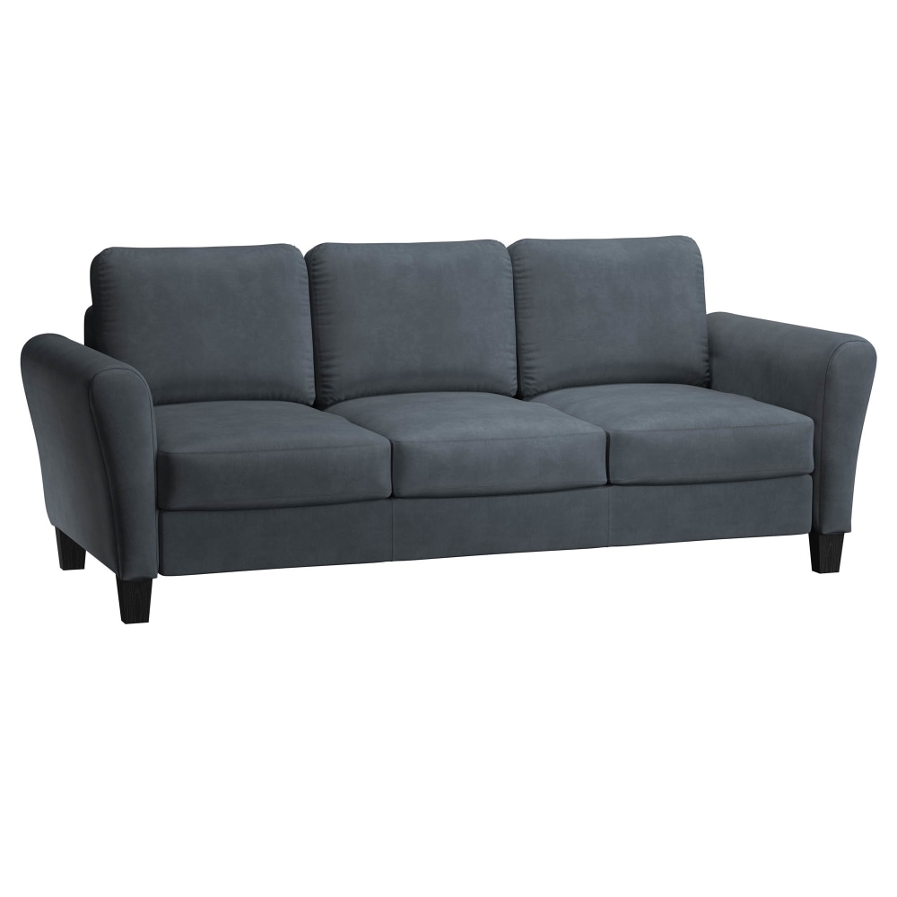 Lifestyle Solutions Winslow Sofa with Rolled Arms Dark Gray PopularChairscom Lifestyle Solutions Winslow Sofa with Rolled Arms Dark Gray PopularChairscom