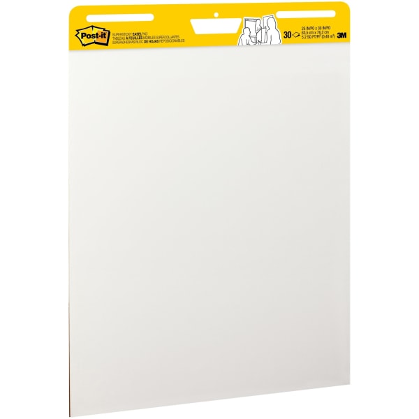 Post-it Super Sticky Tabletop Easel Pad, 20 x 23 Inches, 20 Sheets/Pad, 1  Pad (563R), Portable White Premium Self Stick Flip Chart Paper, Built-in  Easel Stand 