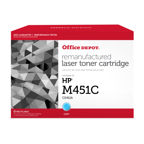 Office Depot® Brand Remanufactured Cyan Toner Cartridge Replacement For HP  M451C - Zerbee