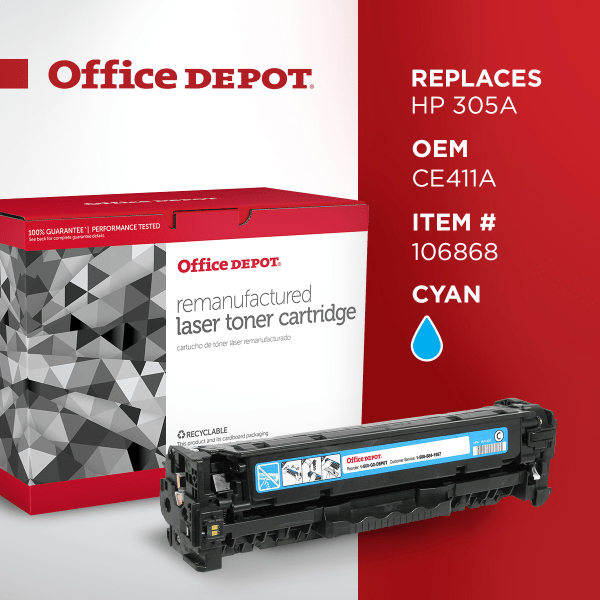 Office Depot® Brand Remanufactured Cyan Toner Cartridge Replacement For HP  M451C - Zerbee