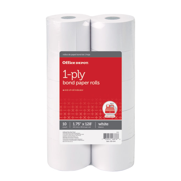 Office Depot® Brand 1Ply Bond Paper Rolls Zerbee