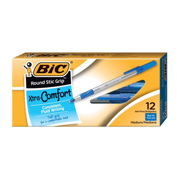 BIC Glide Exact Retractable Ball Point Pen, Fine Point (0.7 mm), Black, 12  Count