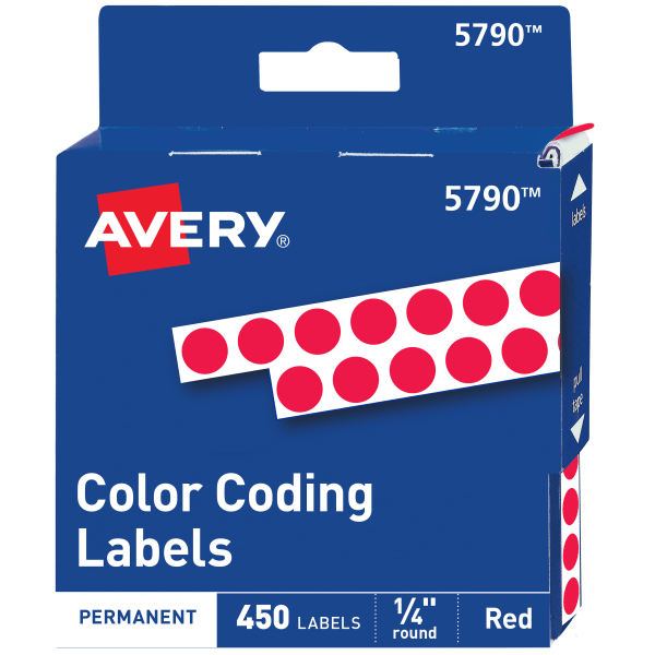 Avery Assorted Colors Removable Color Coding Labels for Laser & Inkjet  Printers