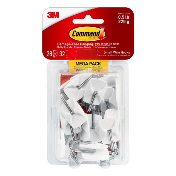 Command Small Picture Hanging Strips 16 Pairs 32 Command Strips Damage Free  White - Office Depot