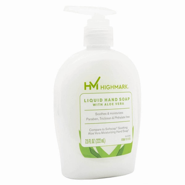 Highmark® Aloe Liquid Hand Soap, Floral Scent, 7.5 Oz, White - Zerbee