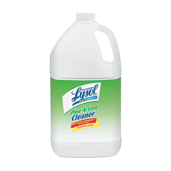 Professional Lysol Antibacterial All Purpose Cleaner - Concentrate - 128 fl oz (4 quart) - 4 / Carton - Heavy Duty, Anti-bacterial, Disinfectant - Clear/Fluorescent Green