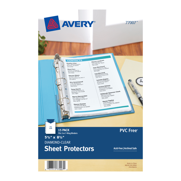Heavy Duty Clear Sheet Protectors, 8.5 inch x 11 inch, 250 Pack, Top Load,Reinforced Holes, Acid-Free/Archival Safe