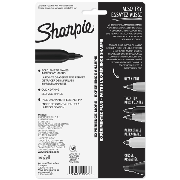 Sharpie Fine Point Permanent Pen (Black)