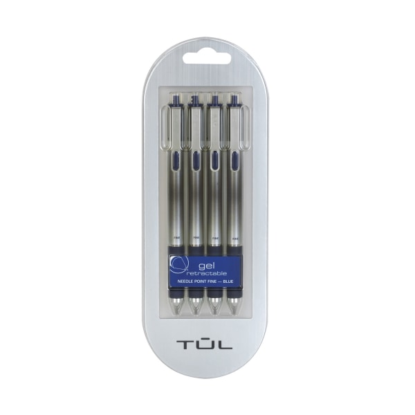TUL GL Series Retractable Gel Pens Fine Point 0.5 mm Silver Barrel