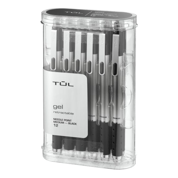 TUL® GL Series Retractable Gel Pens, Fine Point, 0.5 mm, Silver Barrel,  Assorted Bright Inks, Pack Of 8 Pens - Zerbee