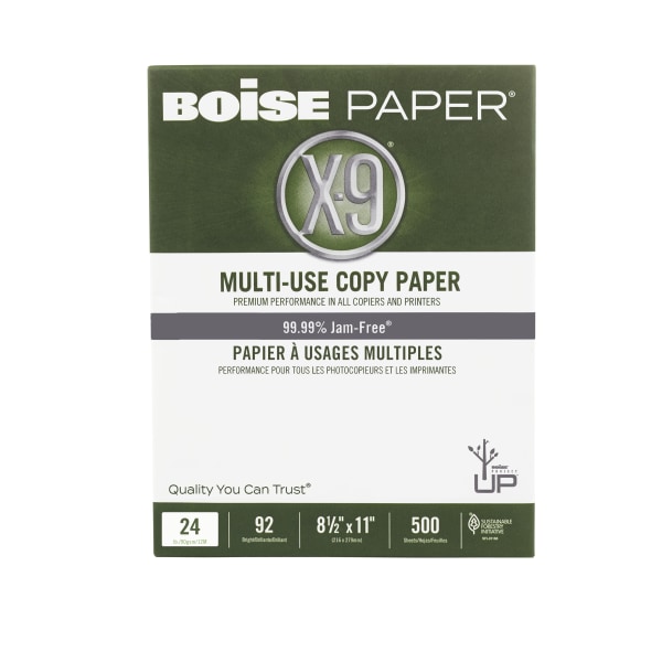 Boise X-9 Multi-Use Printer & Copier Paper, Letter Size (8 1/2 x