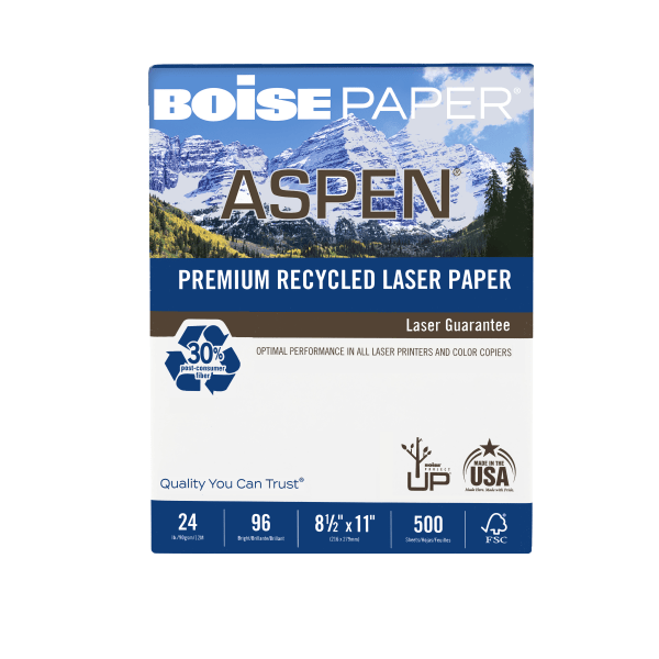 Aspen 30% Recycled Multi-Use Paper 92 Bright 20lb 11 x 17 White