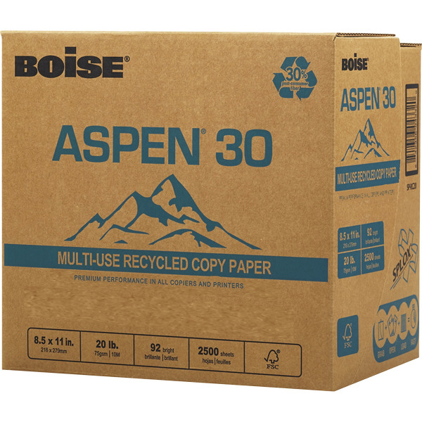 8.5 x 11 White Index Paper – 30% Recycled – 140 Lb.