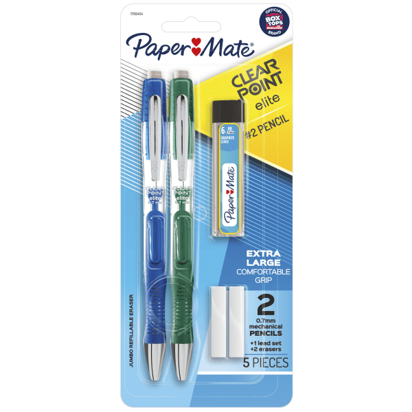  Paper Mate Clearpoint Mechanical Pencils, 0.7mm, HB #2,  Fashion Barrels, 4 Count : Office Products