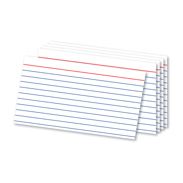 Mead Spiral Bound Index Card, White, 5 x 3 - 50 count