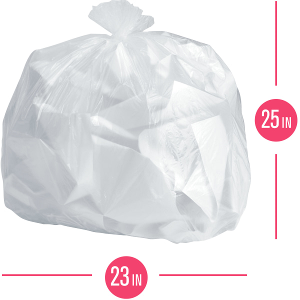 Highmark™ Wastebasket Trash Bags, 10 Gallon, Clear, Box Of 160 Bags - Zerbee