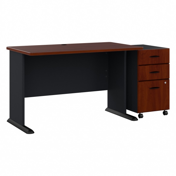 Bush Business Furniture Office Advantage 48&quot;W Desk With Mobile File Cabinet 143669