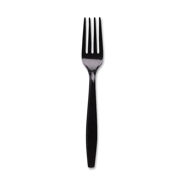 Dixie® Heavyweight Forks, Black, Carton Of 1,000 Forks Zerbee