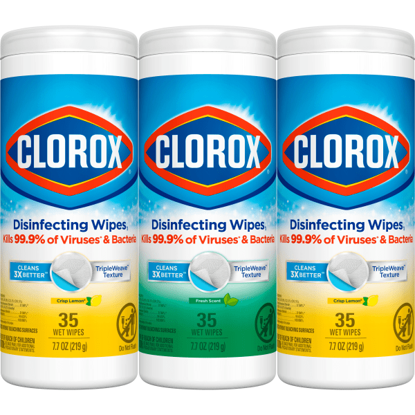 Clorox Disinfecting Wipes, Bleach Free Cleaning Wipes Crisp Lemon - 35 Count